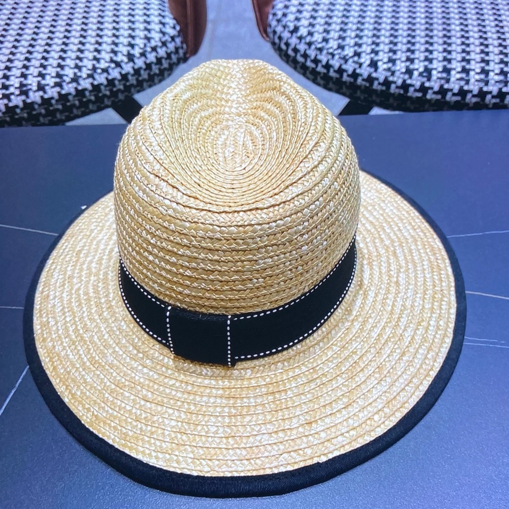 Fendi FF Logo Woven Straw Sun Hat - Picture 5 of 9